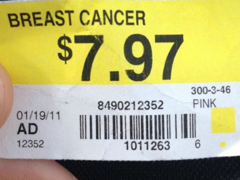 Store tag: "Breast Cancer $7.97"