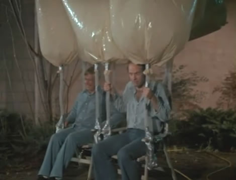 Hannibal and Murdock take to the skies in their beautiful balloons