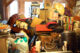 The den is now storing pretty much everything we own. 