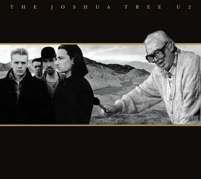 Harry Caray joins U2 on the album cover for The Joshua Tree