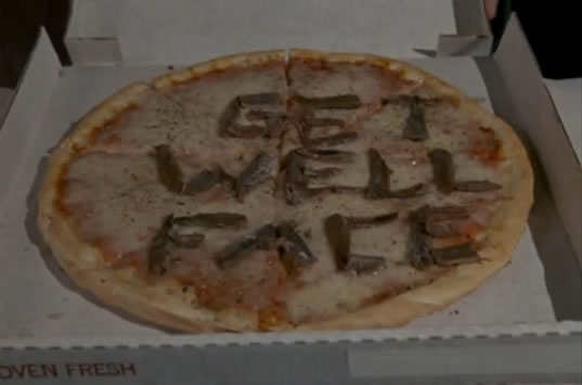 The 'GET WELL FACE' pizza