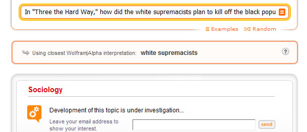 In 'Three the Hard Way,' how did the white supremacists plan to kill off the black population?