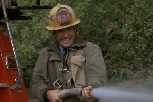 Murdock shoots a firehose