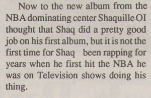 Shaq's record gets rave reviews from "Hot Jams" 