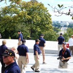 Tour group at Kennedy gravesite