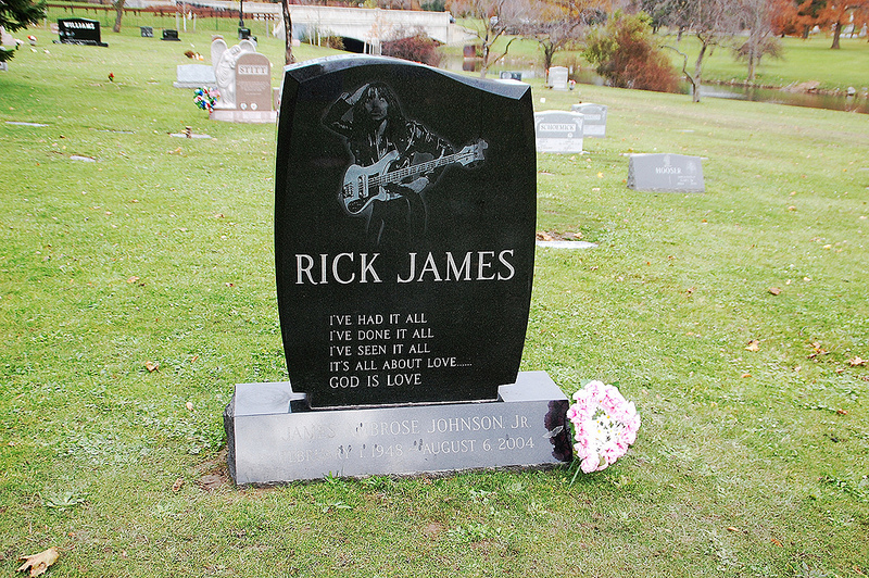 Rick James gravestone