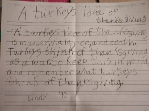 What Thanksgiving Means to a Turkey