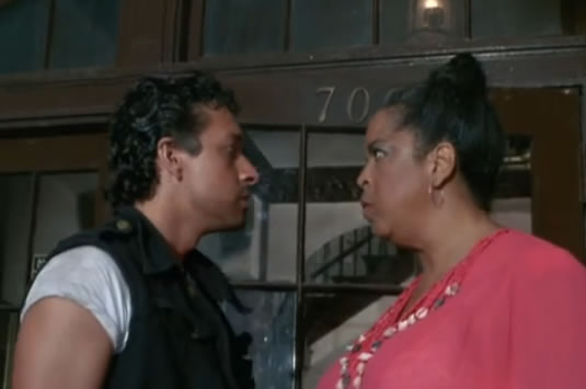 Mama Baracus stares down a thug