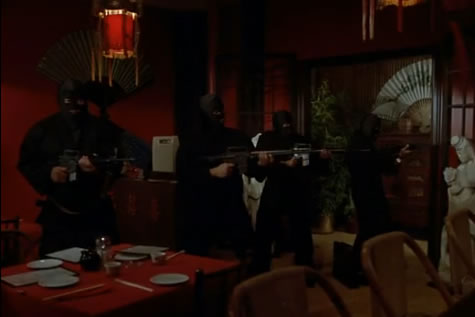 Ninjas attack a Chinese restaurant