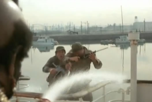 B.A. unleashes the hose