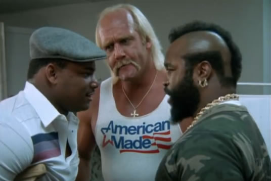 B.A., Hulk and Fridge argue about hats