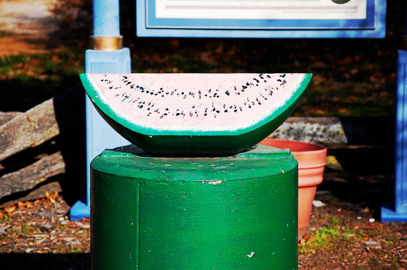 Statue of a watermelon