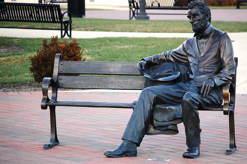 Lonely Lincoln statue