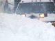 Plow truck in the blizzard