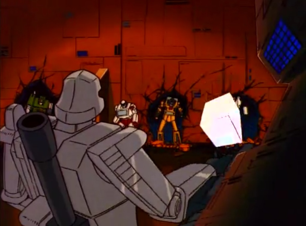 Megatron gets ready to toss some anti-matter.