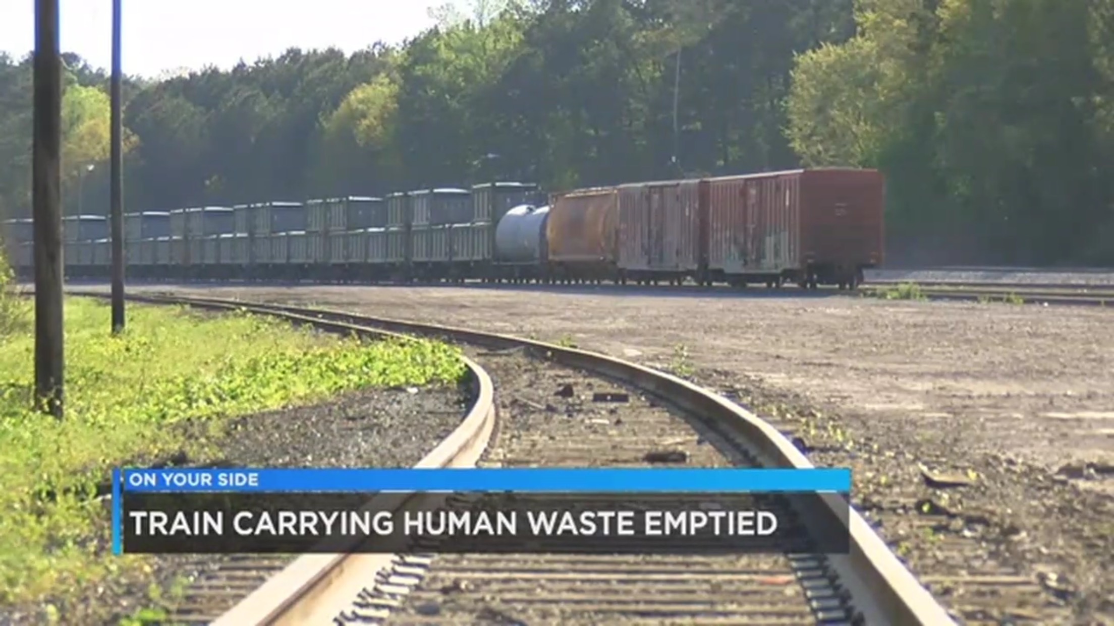 Train Carrying Human Waste Emptied