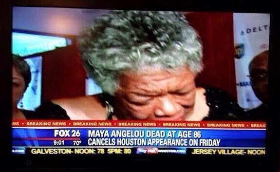 "Maya Angelou Dead At Age 86, Cancels Houston Appearance On Friday"