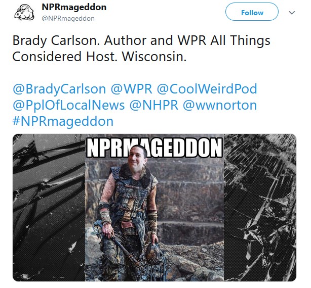 Brady on the NPRmaggedon feed