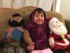 Nearly five year old with Santa and Mr. T