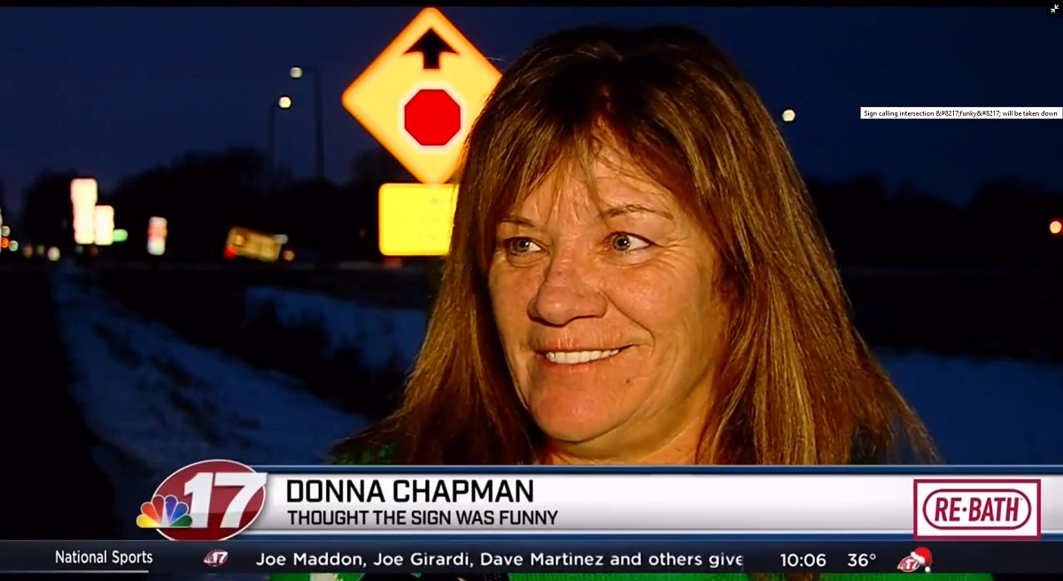 Donna Chapman: Thought The Sign Was Funny