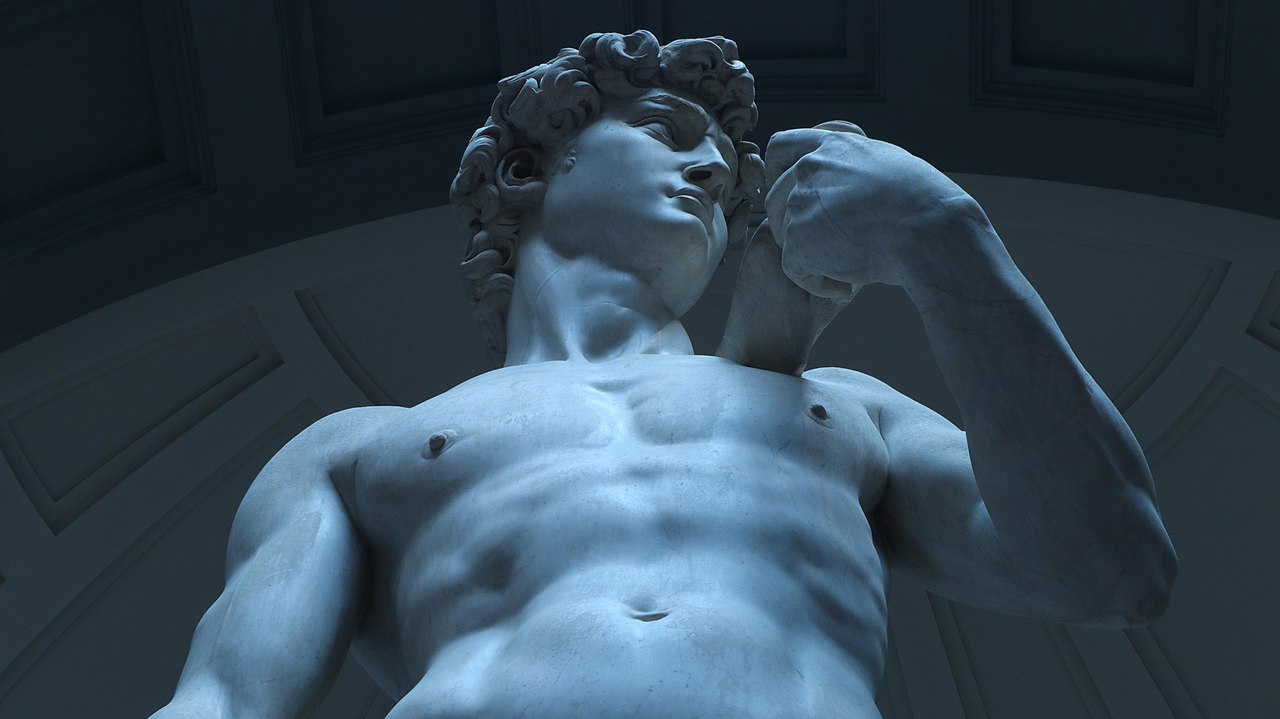 Michelangelo's David. By Maksim Sokolov (maxergon.com) - Own work, CC BY-SA 4.0, https://commons.wikimedia.org/w/index.php?curid=80800331