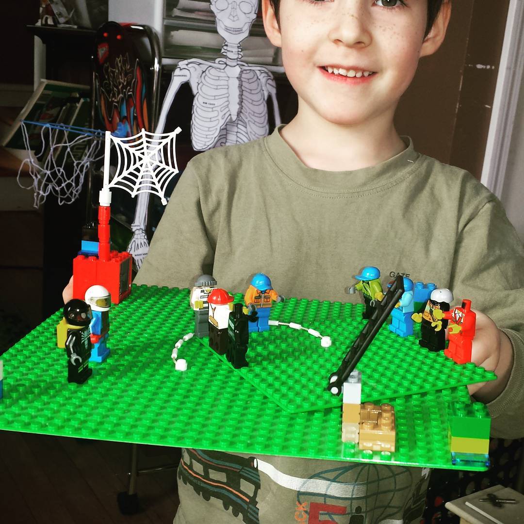 Four year old shows off his Lego zombie apocalypse!?!