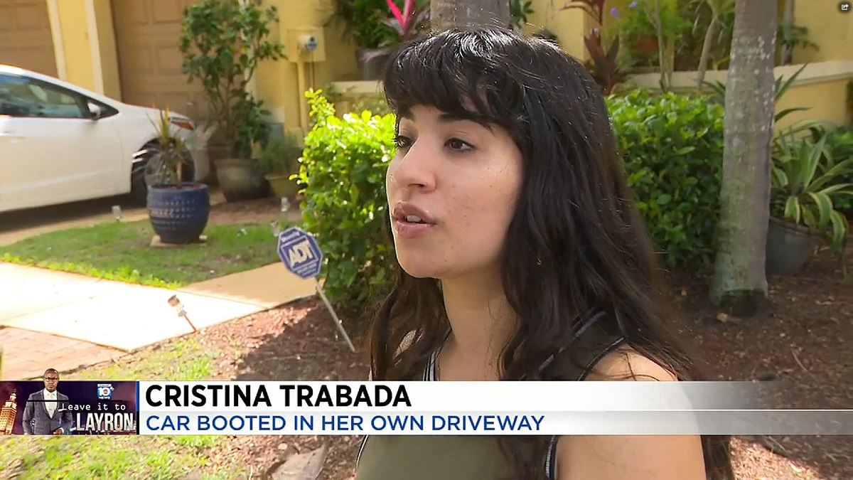Cristina Trabada: Car Booted In Her Own Driveway