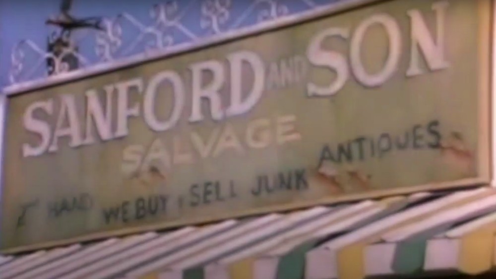 the shop sign from Sanford and Son's opening sequence