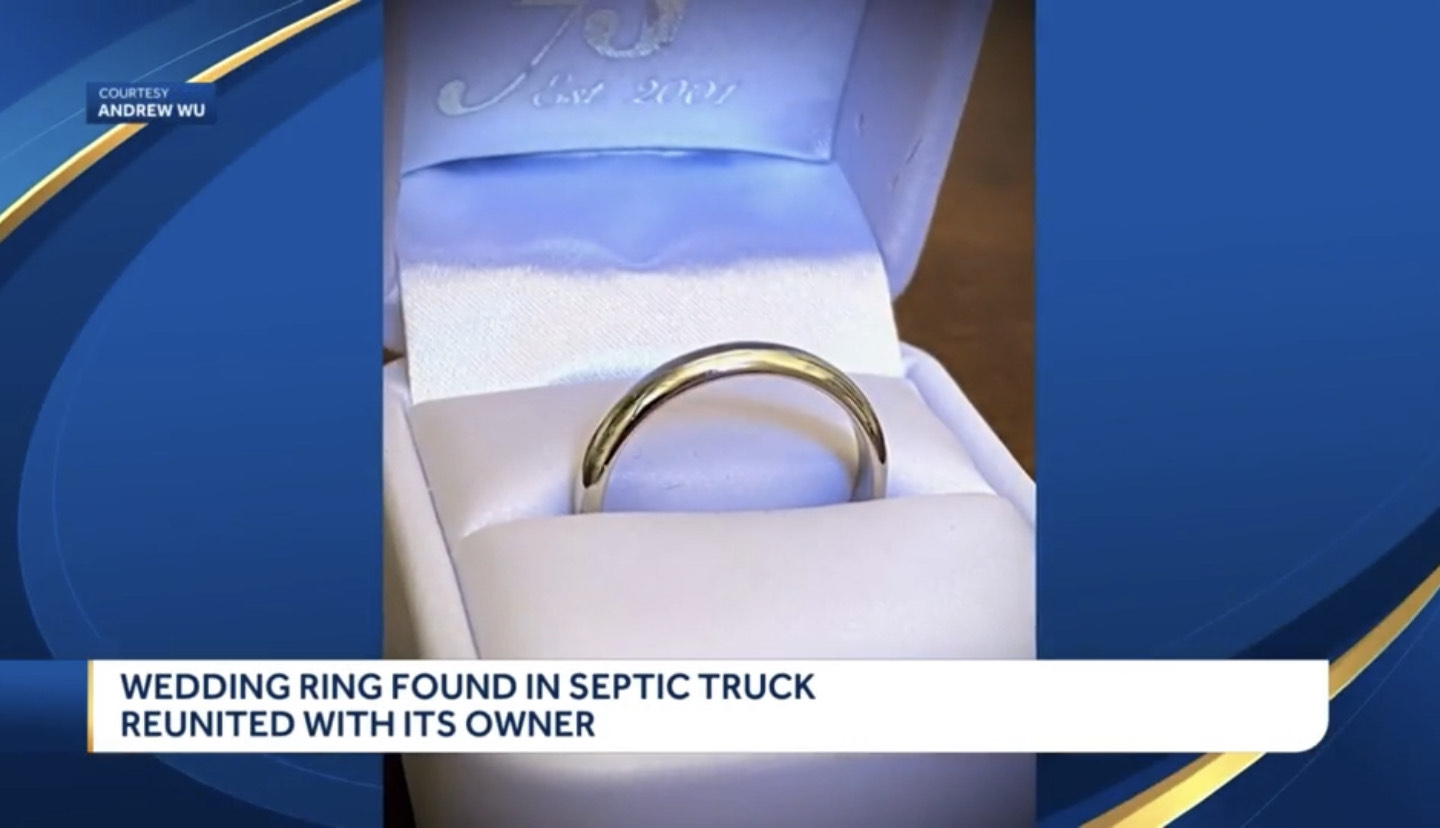 Wedding Ring Found In Septic Truck Reunited With Its Owner