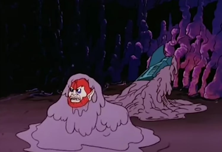 Beast Man is covered in mud