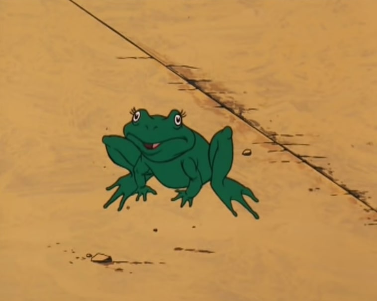 Teela in frog form.