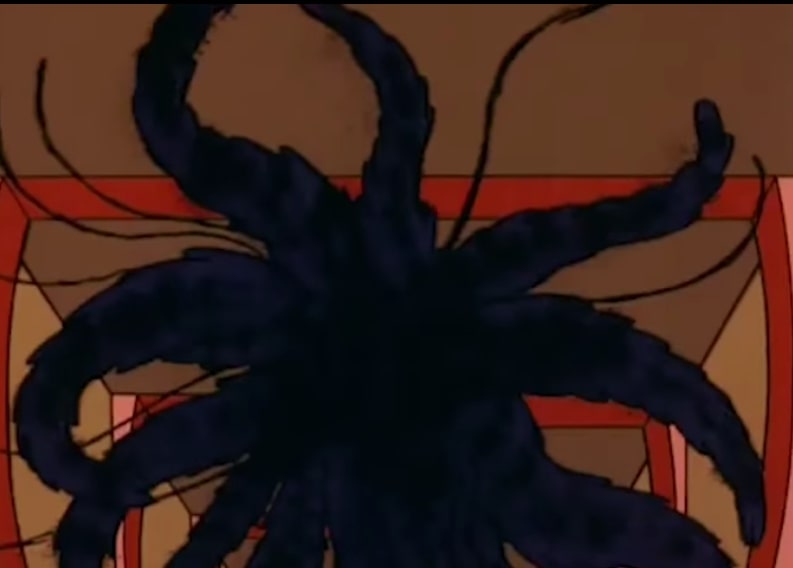 A black spidery blob thing moves through Palace Eternia.