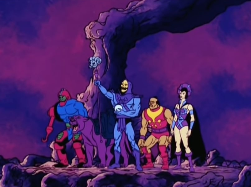 Skeletor with Trap Jaw, Jitsu and Evil-Lyn