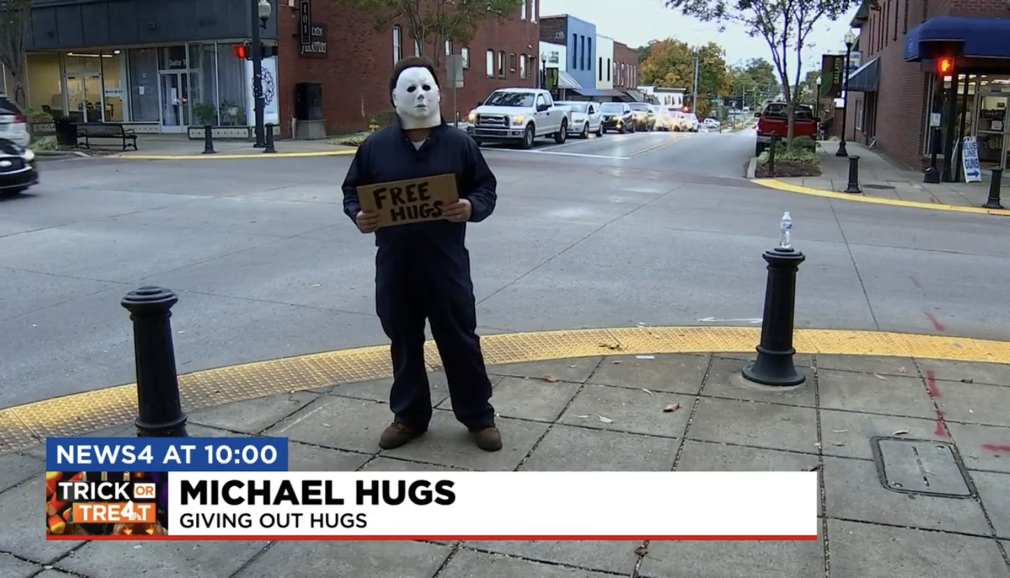 Michael Hugs: Giving Out Hugs