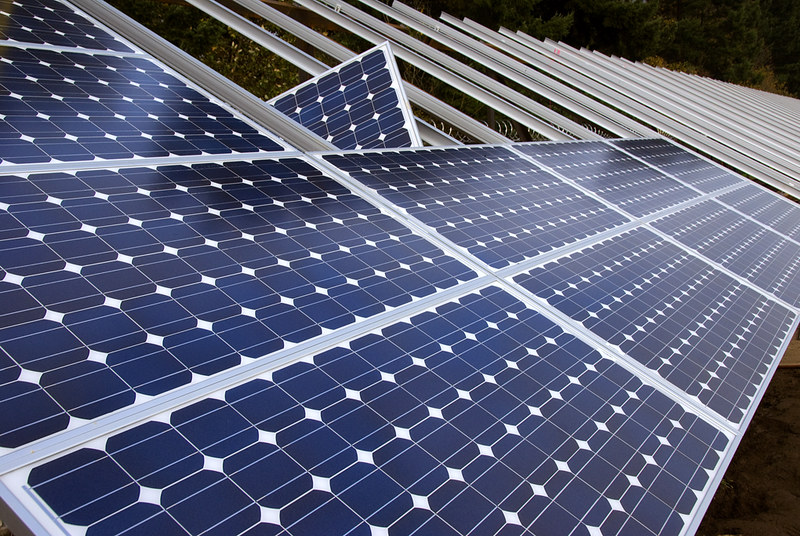 Solar panels. (Photo by Oregon Department of Transportation via Flickr/Creative Commons https://flic.kr/p/5Dr6bZ)