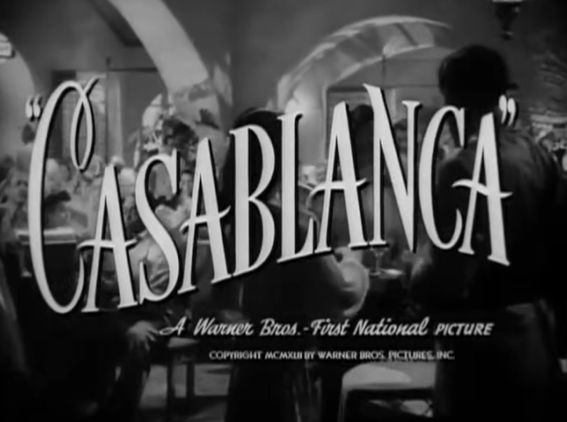 Screenshot from the trailer for the movie "Casablanca"