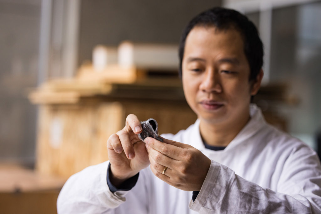 Dr. Ngoc Tan Nguyen and his colleagues have created a battery that is both flexible and washable. It works even when twisted or stretched to twice its normal length, or after being washed multiple times. Photo credit: Kai Jacobson via The University of British Columbia https://news.ubc.ca/2021/12/09/stretchy-washable-battery-brings-wearable-devices-closer-to-reality/