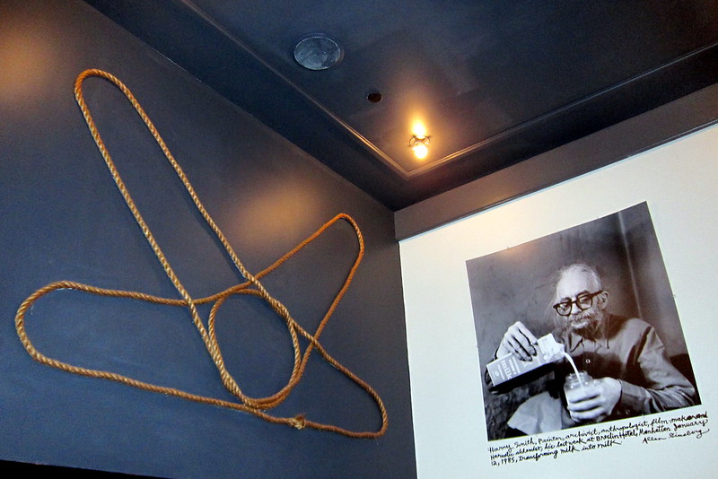 "Untitled String Piece" from an exhibit called Stringing Along: Harry Smith Figures. A string figure that has four oblong loops all centered around a circle. (Photo by Wally Gobetz via Flickr/Creative Commons https://flic.kr/p/bjNBBz)