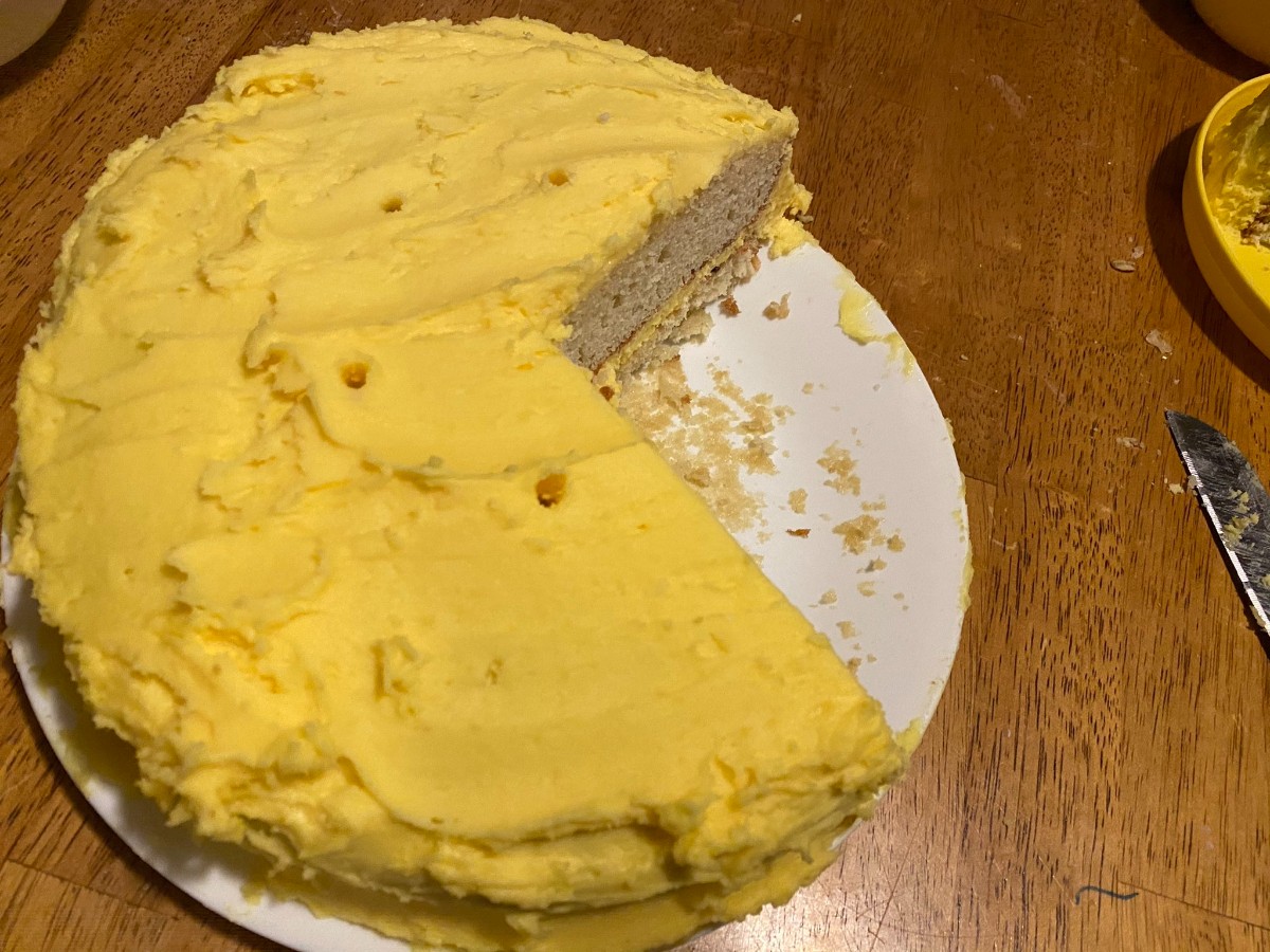 Yellow cake with slices cut out of it looks like Pac-Man