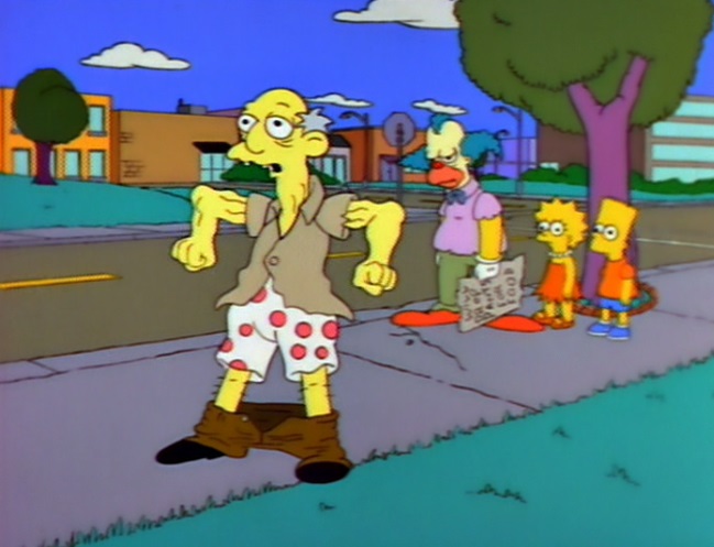The old guy who dropped his pants before Krusty the Klown could do it.