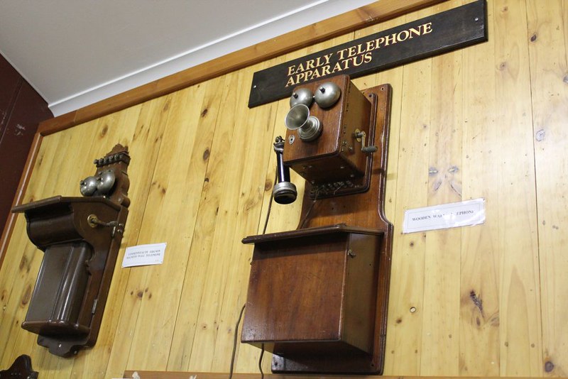 Two crank telephones in the collection of the Telecommunications Museum in Whyalia, Australia. (Photo by South Australian History Network via Flickr/Creative Commons https://flic.kr/p/btogt4)