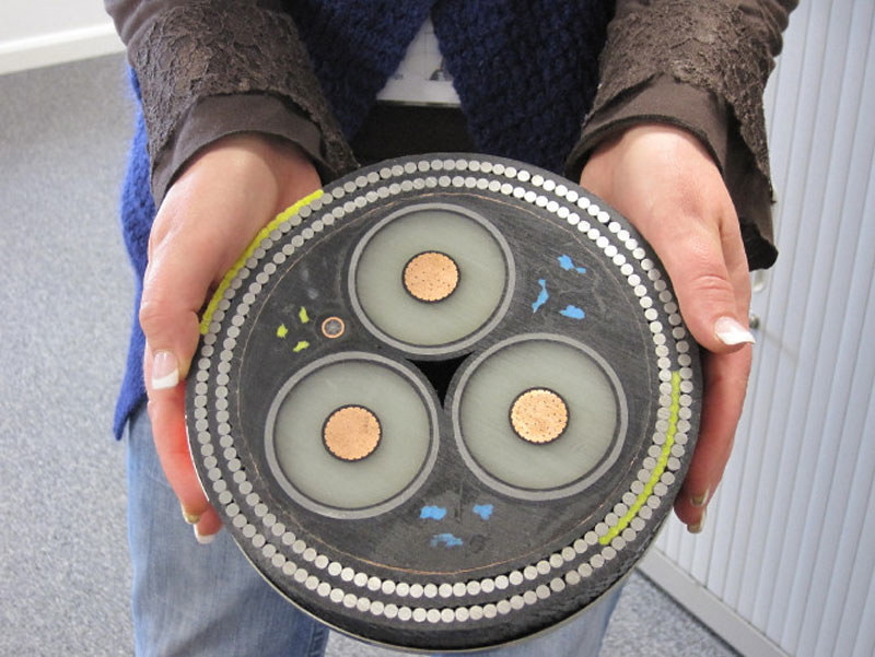 Cross-section of an undersea cable. (Photo by Sam Levin via Flickr/Creative Commons https://flic.kr/p/2jzBymU)