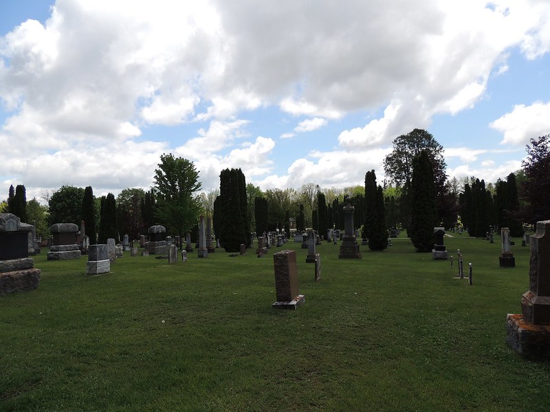 A wide shot of a cemetery in Chesley, Ontario. (Photo by Kevin M. Klerks, via Flickr/Creative Commons https://flic.kr/p/U7sadZ)