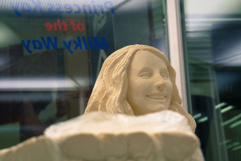 A butter sculpture of a contestant in the Princess Kay of the Milky Way contest, sculpted by Linda Christensen. (Photo by Lorie Shaull via Flickr/Creative Commons https://flic.kr/p/KDehRr)