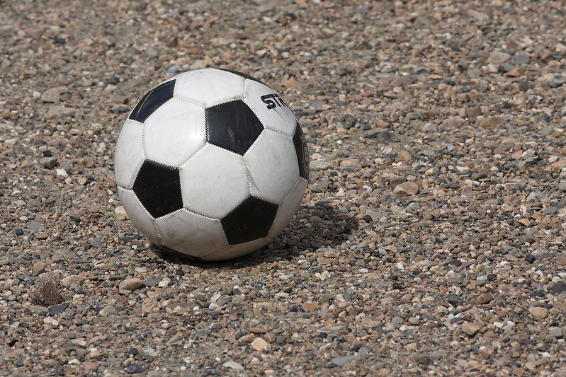 A classic black and white soccer ball. (Photo by Marcus Hebel via Flickr/Creative Commons https://flic.kr/p/8rCZuD)