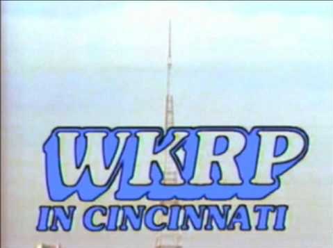 Screenshot from the opening sequence of "WKRP In Cincinnati"