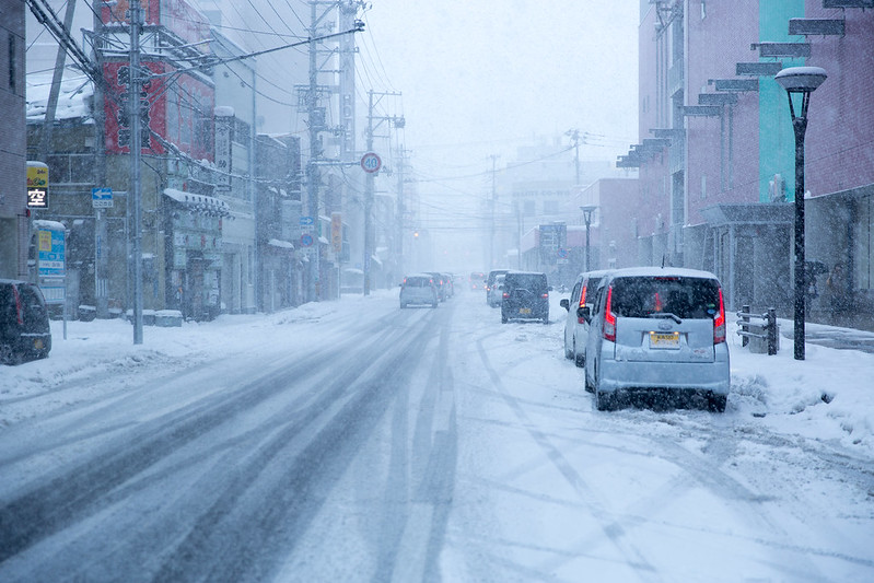Snowy weather in Aomori, Japan. (Photo by Moody Man via Flickr/Creative Commons https://flic.kr/p/RYBzdU)
