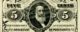 Spencer M. Clark as seen on the five cent bill. (Image via Wikicommons https://en.wikipedia.org/wiki/Spencer_M._Clark#/media/File:US-Fractional_(3rd_Issue)-$0.05-Fr.1238.jpg)