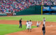 A rundown in baseball, in which one of the infielders someone turns upside down with his legs in the air. (Photo by Rich Anderson via Flickr/Creative Commons https://flic.kr/p/8jU74x)